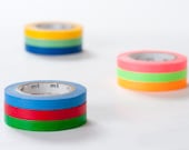 mt 2013 New - Japanese Washi Masking Tapes / 6mm Slim Basic Colors - Set of 3