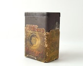 vintage spice tin colemans mustard container canister kitchen decorative home decor mid century retro antique old advertising