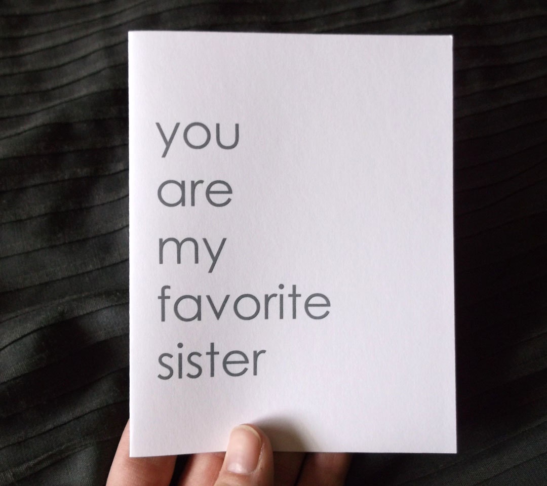 My favorite sister - greeting card by papersoulstudios