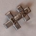 Antique Joan of Arc French Cross of Lorraine Brooch Silver Plate
