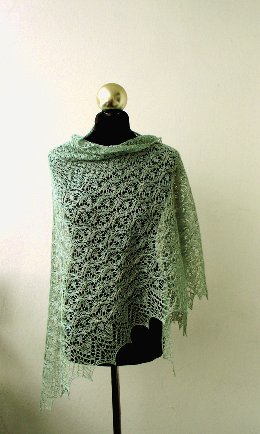 hand knitted luxurious baby camel and silk lace shawl