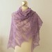 SALE 20%  Light Purple hand knitted  shawl merino  triangle shawl