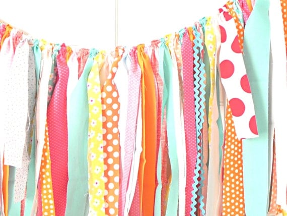 Gumball Circus Fringe Garland 3 Feet / Brithday Photography Prop Il_570xn