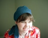 Dark Denim Snood - Hair Prayer Covering Veil Hair   Snood  Headcovering Head Cover Tichel
