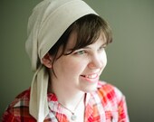 SALE 15% OFF --   Tichel, Hair Snood, Head Scarf, Pre Tied Bandana Alternative Coarse Cotton Muslin Snood