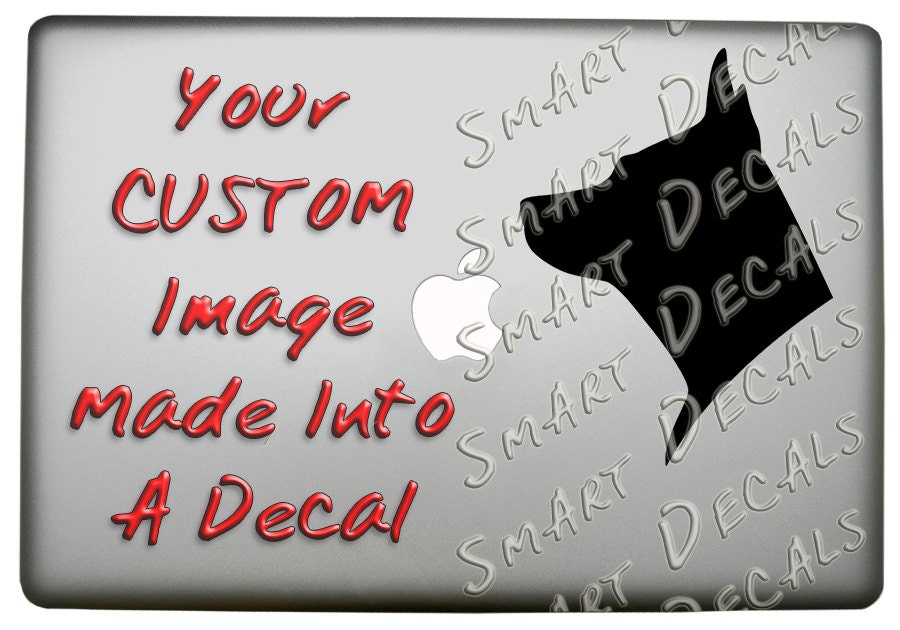 Custom Silhouette Macbook Laptop Vinyl Decal Sticker Personalized
