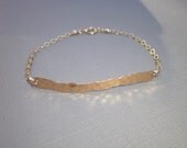 Hammered Bar Bracelet, Silver Bar Bracelet,  Friendship Bracelet, Sterling Silver Bracelet, Best Friend, Birthday, Sister, Mother