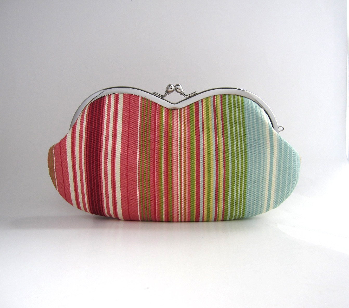 Frame sunglasses case/ Clutch Purse- rainbow stripe