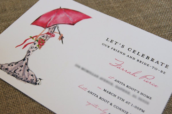 25 Painted Bride Shower Invitations