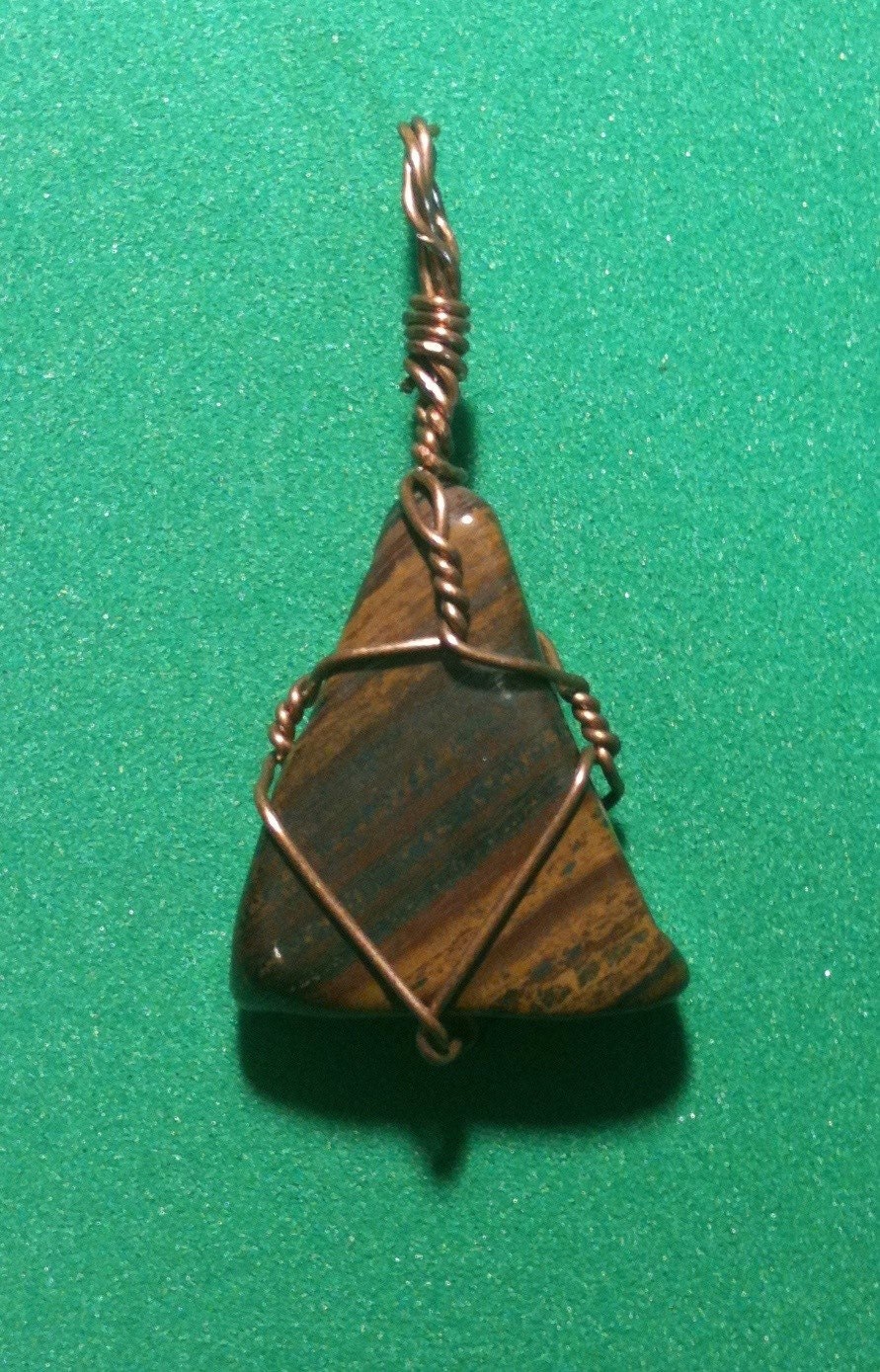 Tiger's Eye Wire Wrapped Pendant
