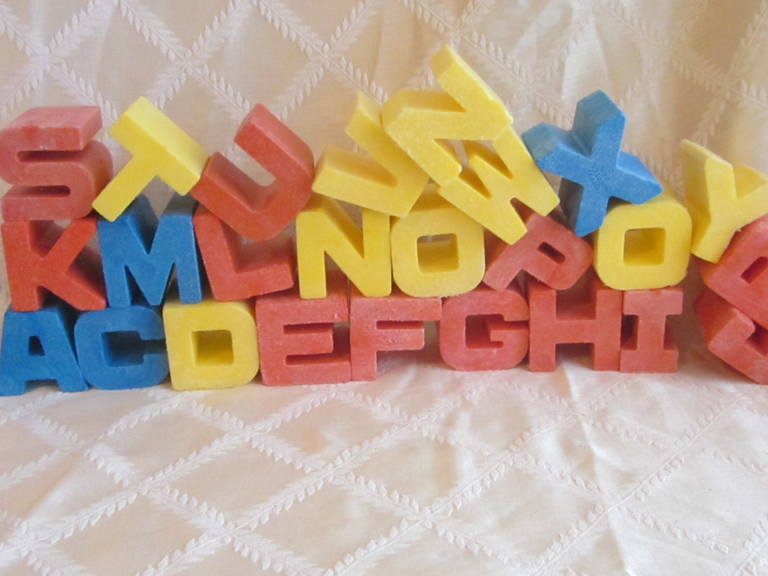 1970s Mattel Tuff ABC Blocks and Wonder Blocks 85 Blocks Total