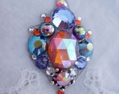 Sunset Spectrum Bindi - swarovski belly dance crystal tribal bindi