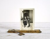 Vintage Folding Ruler Photo Holder / Industrial Decor