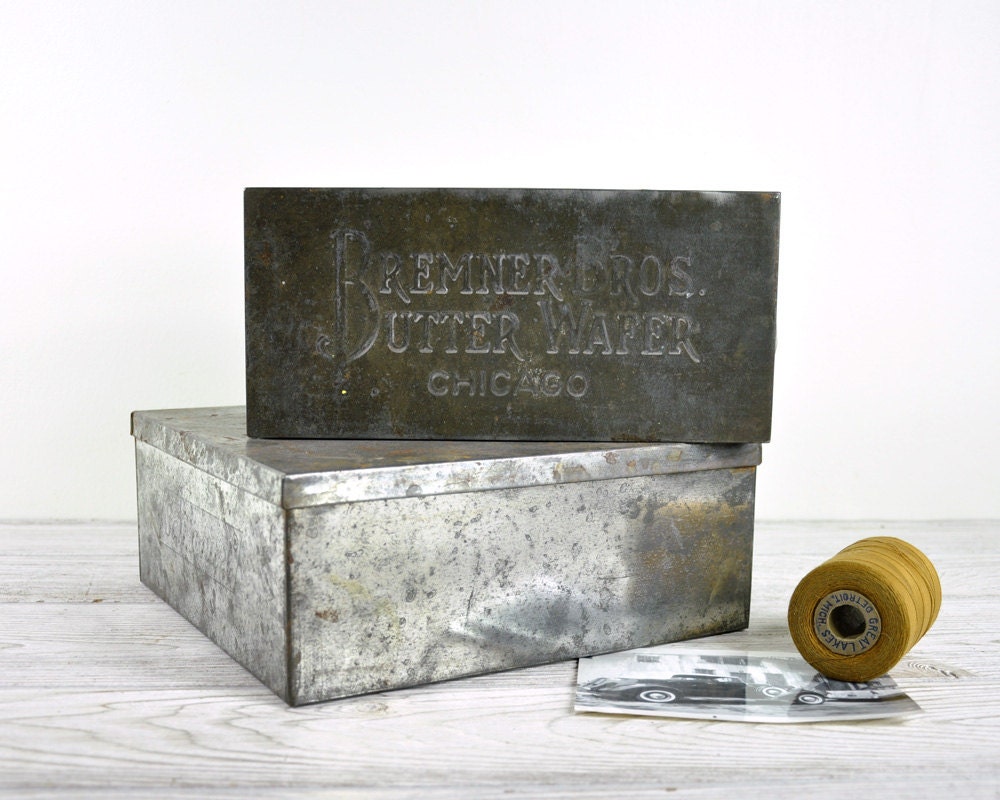 Vintage Storage Tin / Industrial Storage