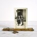 Vintage Folding Ruler Photo Holder / Industrial Decor