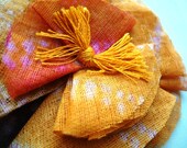 African Fabric Flower Hair Clip