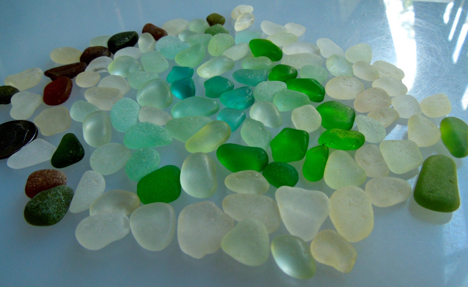 Sea Glass or Beach Glass from Hawaii Beaches Frosty AQUA  25 dollars HAWAIIAN SEAGLASS
