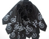 Groomsmen ties - 10 matching groomsmen SILK neckties - bicyclette - package discount - custom orders possible