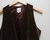 Vintage Brown Velvet Vest