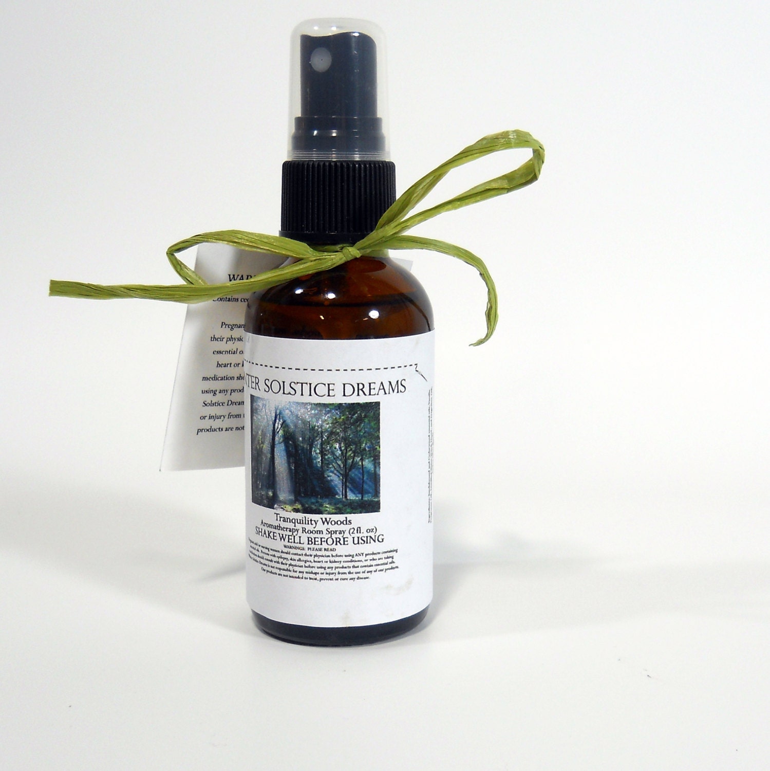 Sandalwood Blend Room and Linen Spray, Tranquility Woods Aromatherapy Room and Linen Spray,  in Amber Glass Bottle, Small 2 Fl Oz