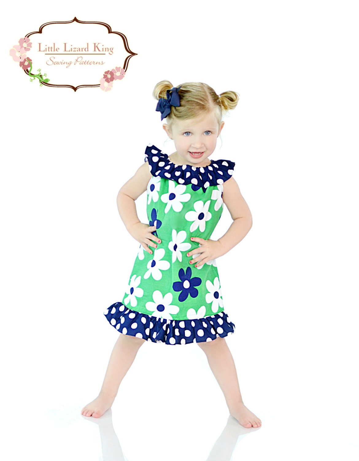 Lauren Ruffle Dress - SEWING PATTERN, Girls 3m-10