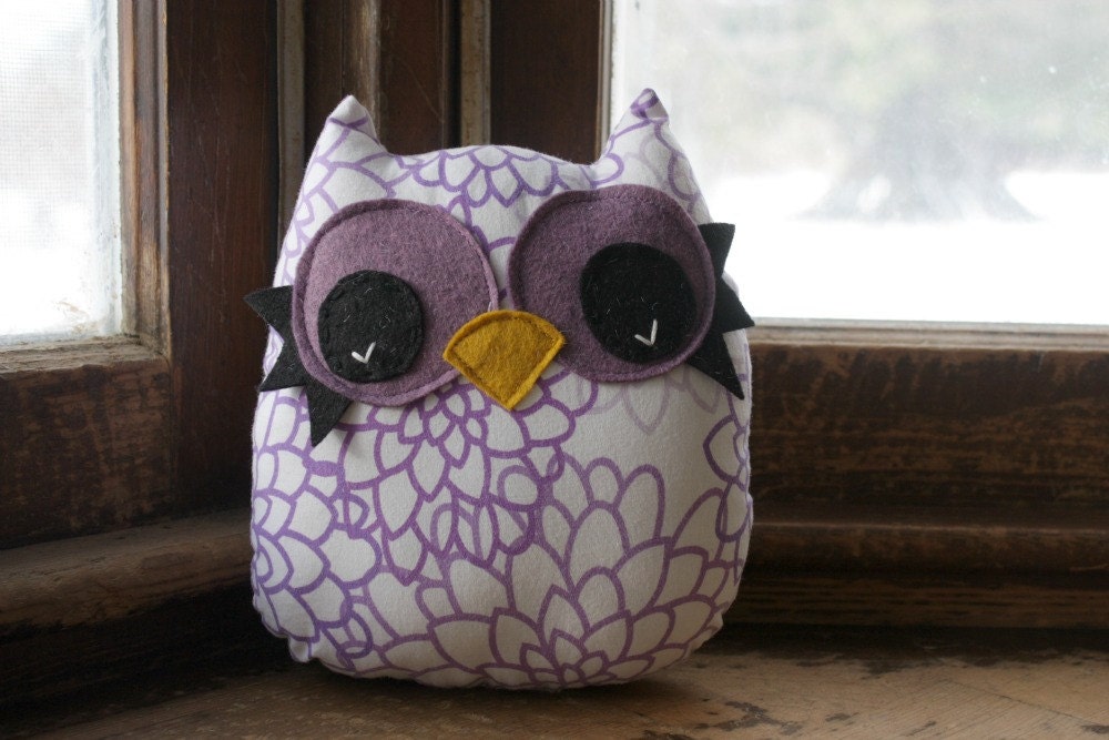 owl toy, owl decor pillow, stuffed owl plush