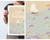 Let's Go Sailing, Graphic Art Print 6"x 8"