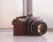 Handmade Brown leather camera case for FM,FM2,FE,FE2 - made to order