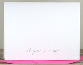 Wedding Thank You Cards, Wedding Thank You Sets Personalized Names