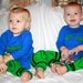 Crayon "Create and Destroy" Twin Onesies Set , Great Shower gift for Twins or siblings