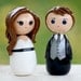 Personalized custom wedding cake topper kokeshi figrurines