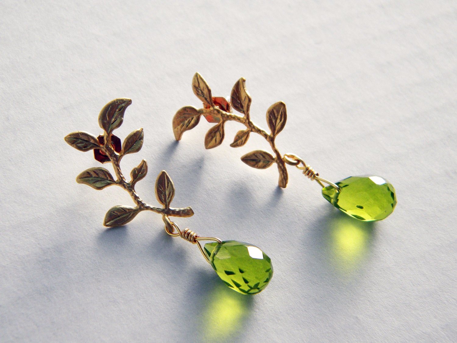 Athena - Gold and Quartz Gemstone Earrings