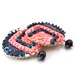 Grey Earrings Coral Sequin embroidered felt