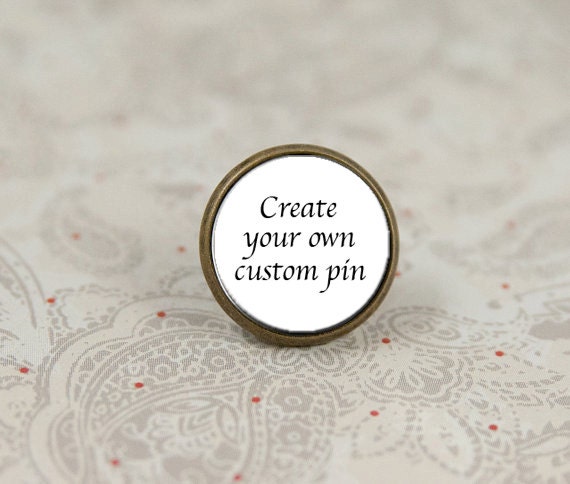 Custom Text Lapel Pin, Wedding Tie Pin, Tie Tack