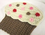 Sprinkle Cupcake Oven Mitt Pot Holder Crocheted