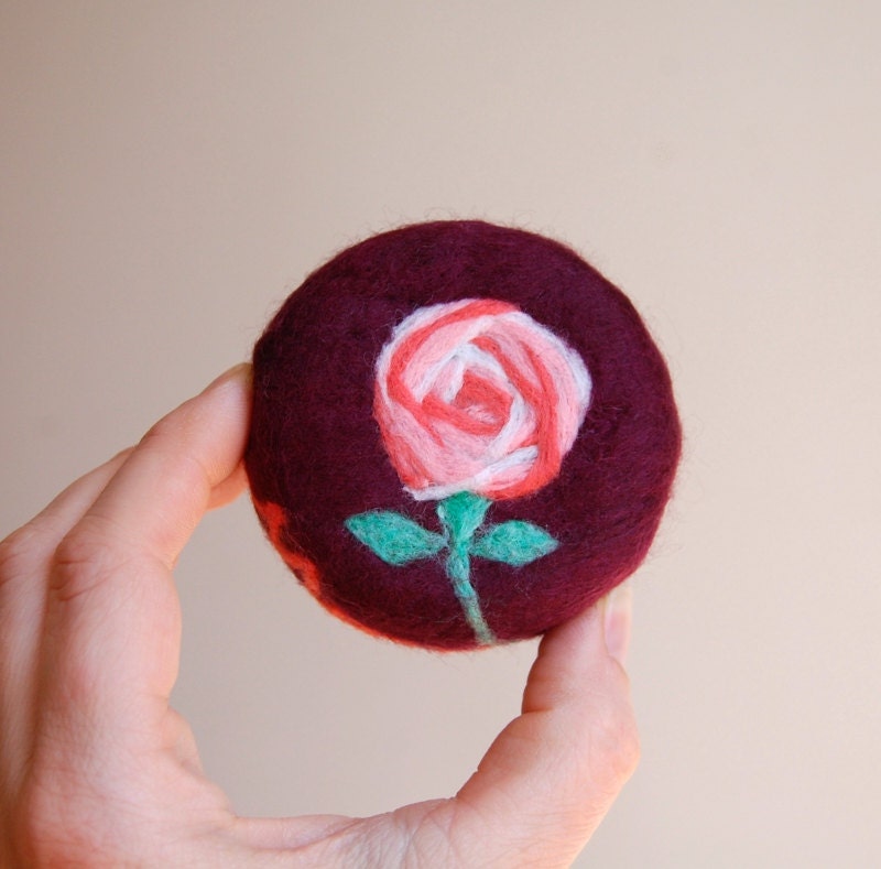 Felted Soap Rose for Mom (Rosehip Jasmine)