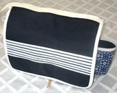 Navy Messenger Bag or Car Bag