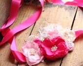 shades of pink maternity/newborn sash
