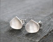 Silver Lotus Petal Studs