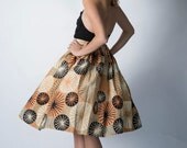 1950s atomic print circle skirt