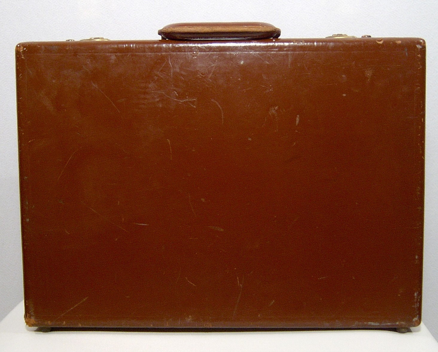 Vintage brown leather briefcase - McBrine - made in Canada
