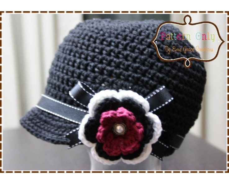 Newsboy Hat Crochet Pattern - JANINE - 226