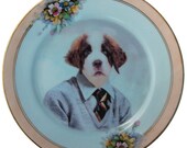 Bernard, School Portrait - Altered Vintage plate 7.75"