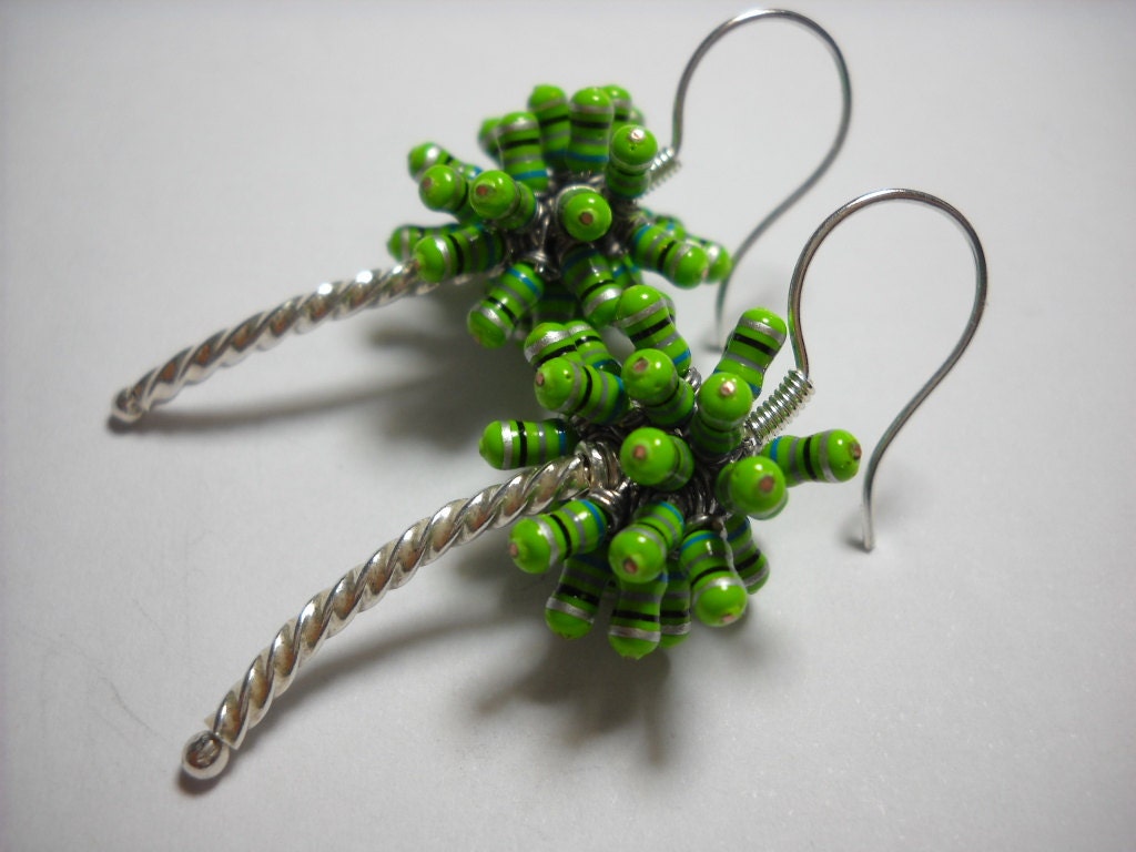 Palm tree resistor  earring