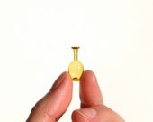 Miniature Vase in Yellow 1:12 Scale, Hand Blown Glass 1/12