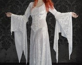 Sirenia Gothic Fairy Wedding Gown in black, white, colors - Custom Romantic Gothic Couture