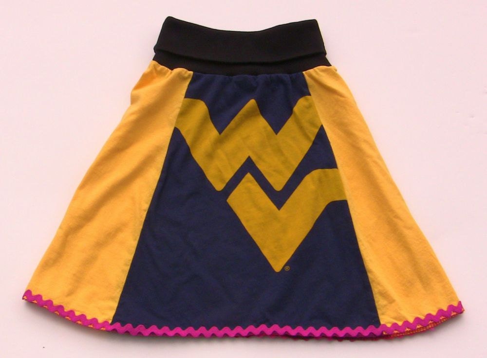 Recycled WVU Skirt Girls Size 6/7