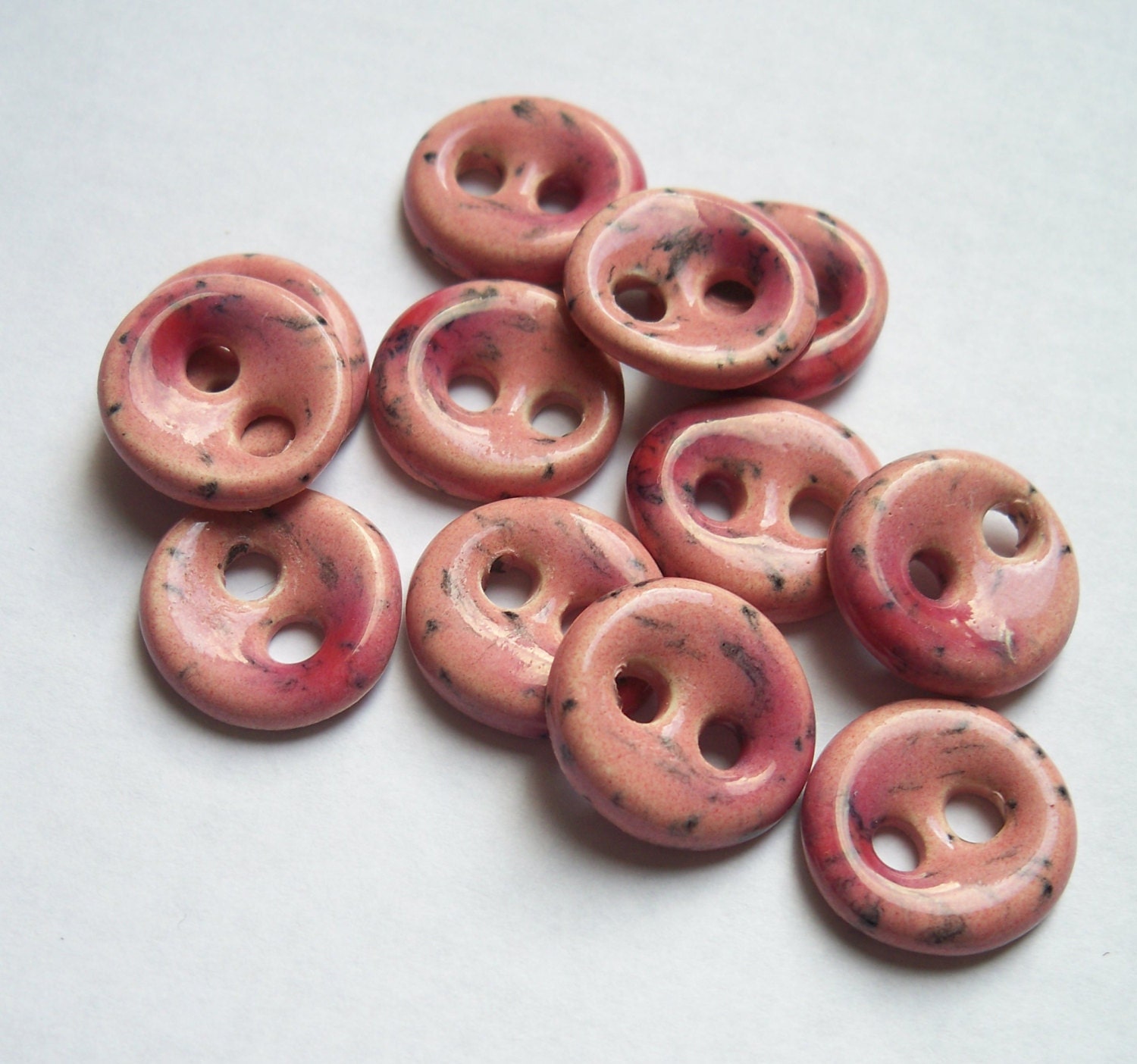 Small Dusty Rose Ceramic Buttons