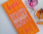 Beautiful Is as Beautiful Does LIVE BEAUTY FULL Typography Word Art Sign - Motivational