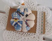 Flower Blossom Brooch - Blue & Purple (256)